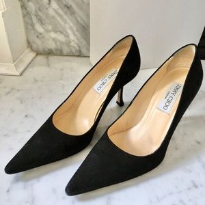BNWB auth JIMMY CHOO 85cm blk suede 6.5/36.5 pumps
